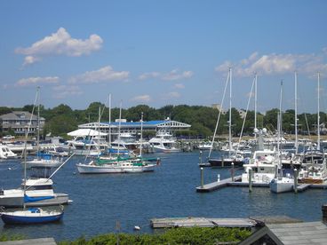 What a view from the roof deck of the harbor.