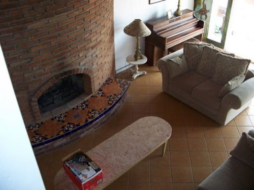 View of the second-floor living area from the third-floor Copola