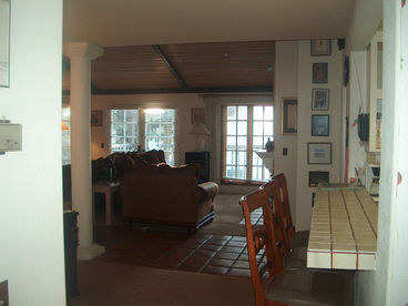 From the hallway, your living room views to the pool deck/oceanfront