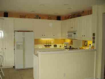 All white and Bright fully Equipped Kitchen