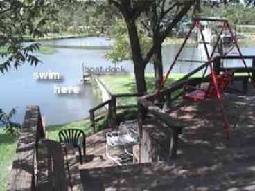 View of lake from the back deck