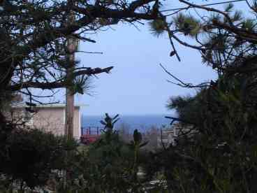 View of ocean from deck.