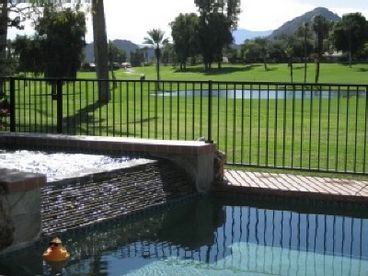 Spa with lake and mt. views