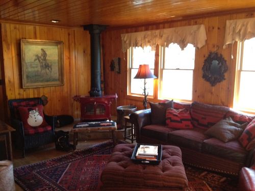 Large living room with Vermont Castings wood burning stove, 42\