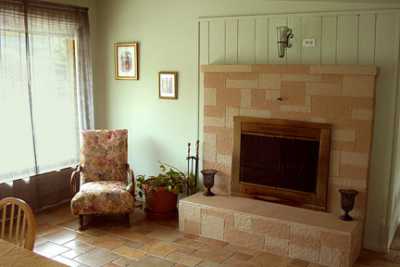 Front Room & Fireplace