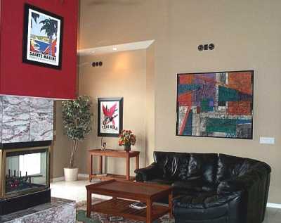 The living room.