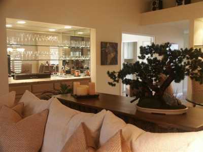 Formal Wet Bar with all cocktail crystal and entertaining accessories