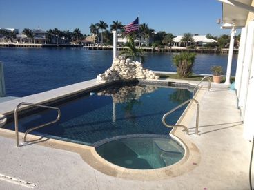 Waterfront pool on the intercoastal 