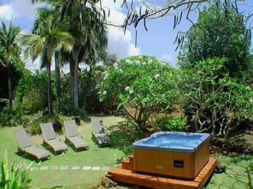 Back lanai with privacy garden