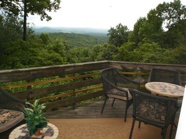 View Chalet has year-round panoramic mountain views in a secluded setting nestled on the side of Mt Royal at the south edge of Asheville NC.