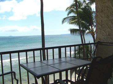 Beach and ocean view from lanai