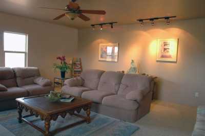 Family Room -- Queen sleeper sofa and Fireplace
