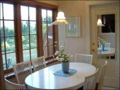 Enjoy the view while at the kitchen dining table!