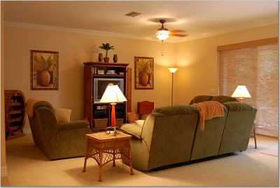 1 of 2 living rooms, Cable TV recliner sofas, large deck outside sliding doors