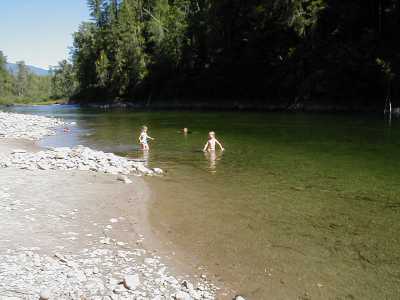 Swimming in the River at the environmental center