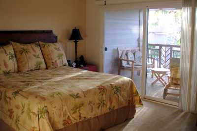 King bed with walk-out lanai and pool view