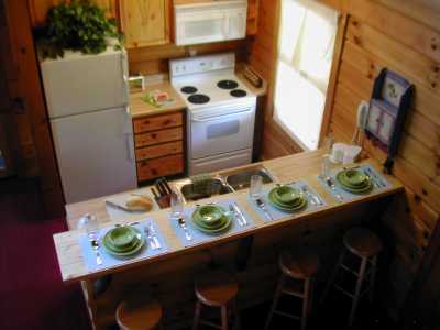 A full furnished kitchen with stove, oven, microwave, dish washer and everything in between...