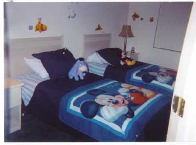 Disney room with TWO twin beds