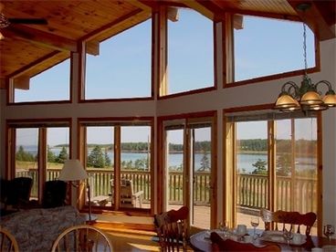 Panoramic view of New London Bay, Cavendish sand dunes and Atlantic Ocean