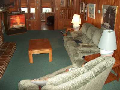 Large living room, new recliner sofas, new 51 in. HDTV