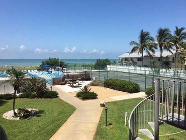 Large Sundeck with Lounge Chairs/Tables, Barbecue Gas Grills, Tennis Court, Indian Rocks Beach, Gulf of Mexico