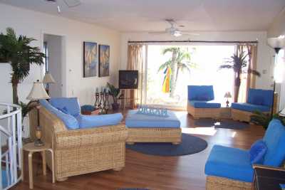 You walk into this beautiful window, full of the beach scenery.