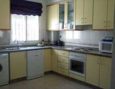 A spacious attractive room, it comes fully equipped with a large refrigerator/freezer, electric hob and fan oven with rotisserie, dishwasher, washing machine, tumble dryer, microwave and all other usual kitchen utensils.