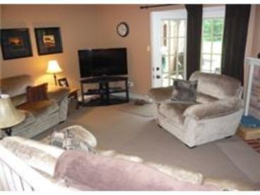 Wood fireplace / 48 inch TV