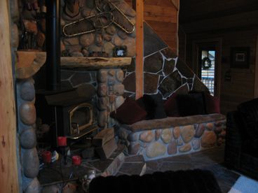 Snuggle next to a wood burning fire after a fun day enjoying the tahoe area