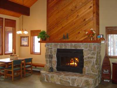 Informal Dining Room and Fireplace