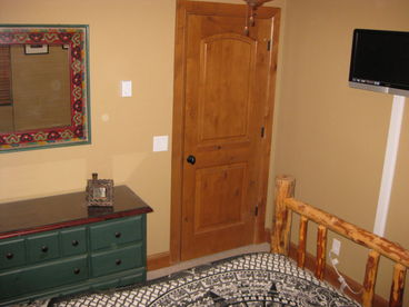 BR #1 with queen bed and flat screen tv
