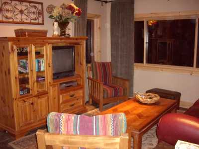 Family Room with Queen Sofa and access to Hot Tub on deck