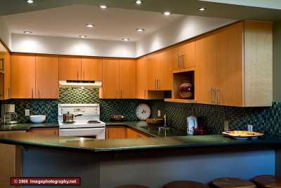 Kitchen with stone countertop
