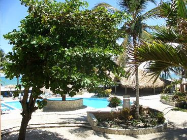 View from private balcony of Cabarete Beach vacation rental condo in the Caribbean