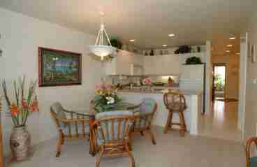 Spacious dining area.