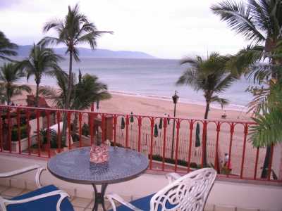 The ocean and mountains from the terrace