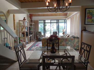 View through dining area to living room