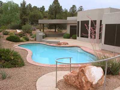 Salt Water Pool with Babbling Falls