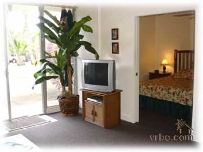 Living room and master bedroom with private bathroom