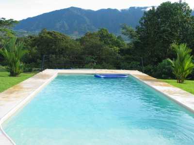 Pool directly from Terrace with rainforest jungle views