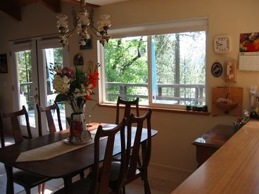 Dining room with views of the lake