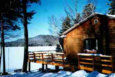 Maine Winter Vacation Cabin Rental on Moosehead Lake