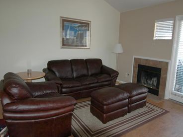 Fully Upgraded Living Room with Leather Furniture, TV, DVD, Cable.   Just Relax!!