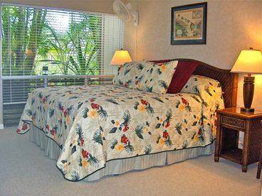 Large, new king size bed in master bedroom