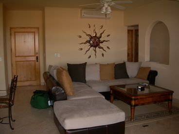 Living Room where you can chill and watch TV with US channels.