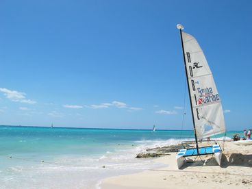 The beach at the Reef Club, just across the street