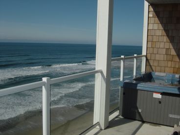 Incredible views from the private hot tub on the 4th floor.