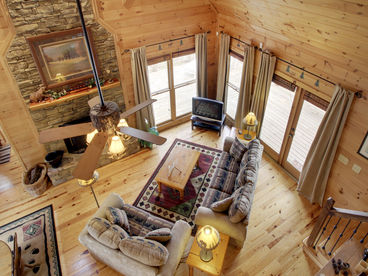 View of Living room from Loft