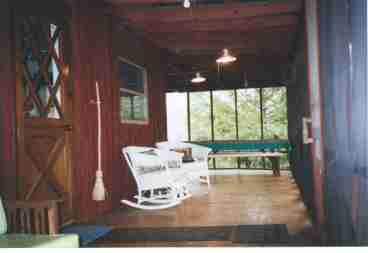 Huge screened porch with Grill, Picnic Table and Rockers