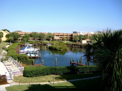 Boat Docks & Lagoon View from Lanai